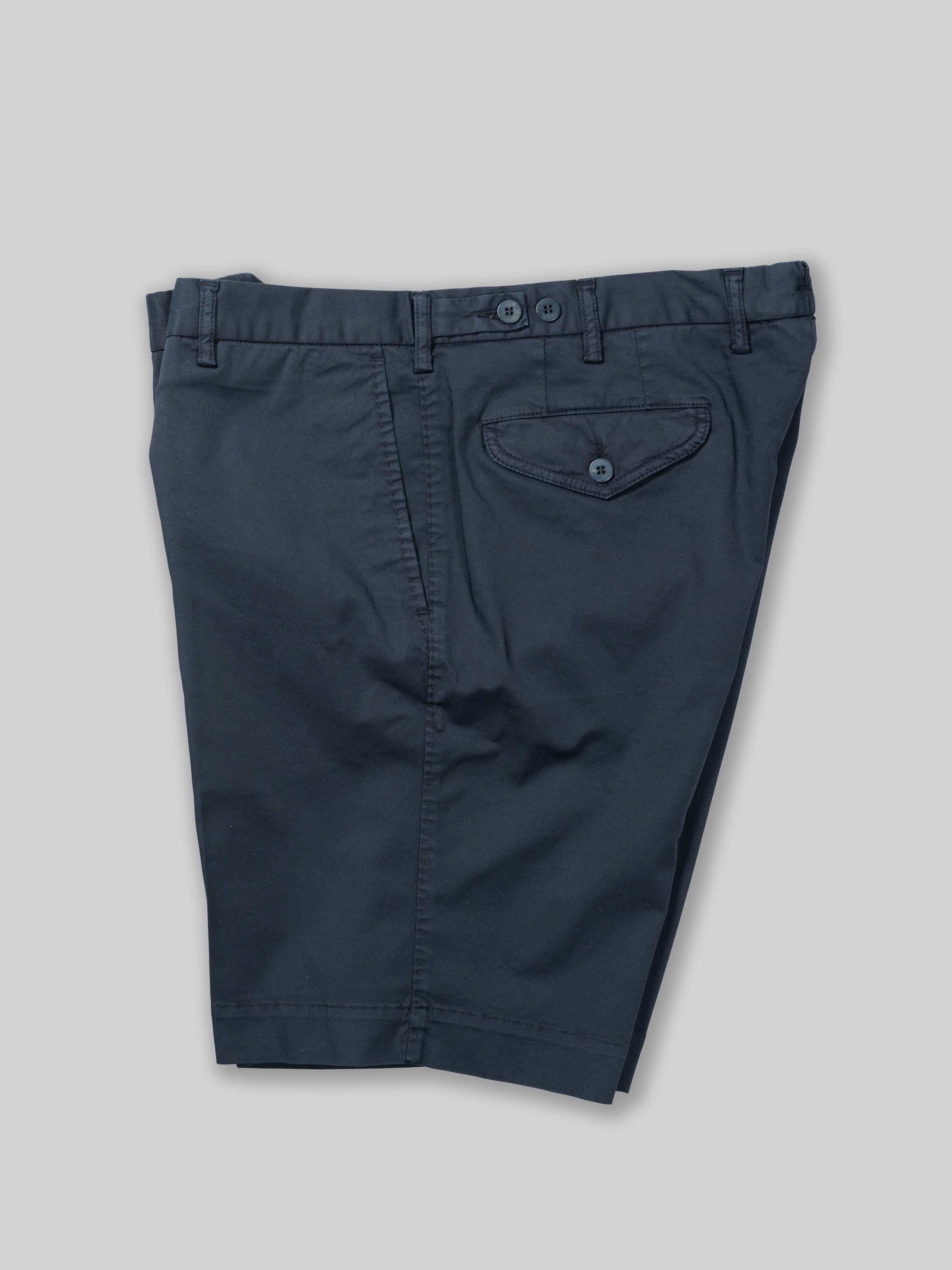 Dark blue pair of regular fit cotton sport bermuda